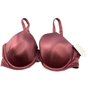 Auden Women's Size 38DD Nursing Bra T-Shirt Full Coverage Burgundy Mist New